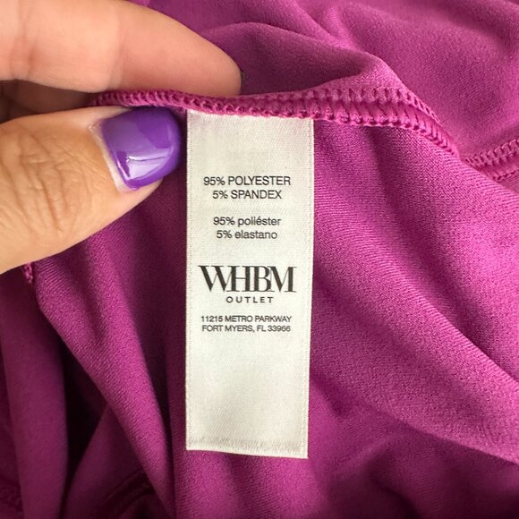 NWT White House Black Market 3/4 Sleeve V Neck Tee Baie Small #WHBM4 - Picture 6 of 10